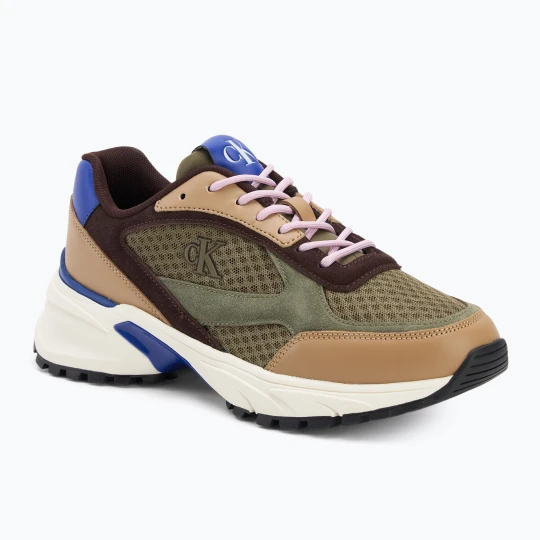 Zdjęcie produktu Buty męskie Calvin Klein YM0YM01379 Hike Runner Mesh MIX cumin / burnt out / khaki / purple blue Brązowy