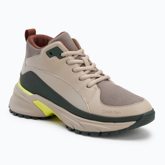 Zdjęcie produktu Buty męskie Calvin Klein YM0YM01418 Hike Runner Mid Laceup Tech Mix desert taupe / smog / sorrel / thyme Beżowy