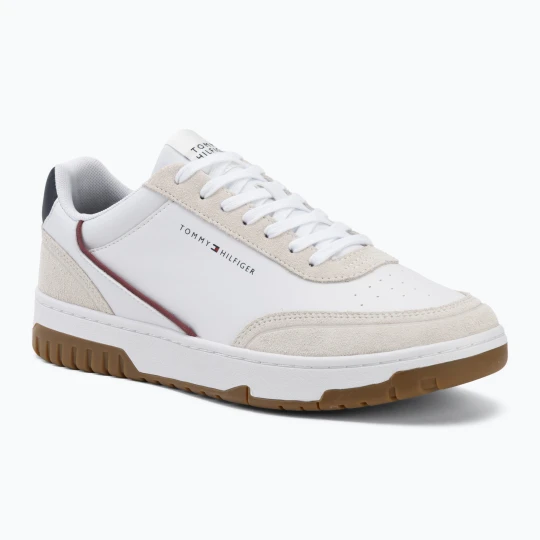 Zdjęcie produktu Buty męskie Tommy Hilfiger Basket Core Leather Suede Mix rwb Biały