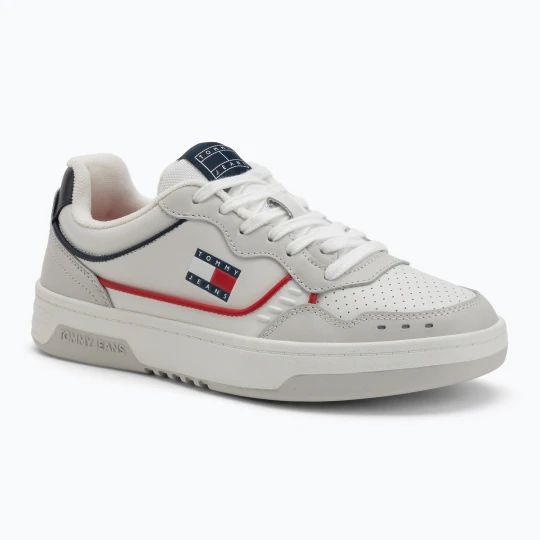 Zdjęcie produktu Buty męskie Tommy Jeans Cupsole Elevated Leather red / white / black Niebieski