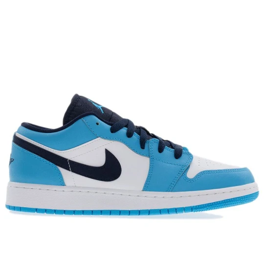 Zdjęcie produktu Buty młodzieżowe Air Jordan 1 Low 553560-144 - niebiesko-białe