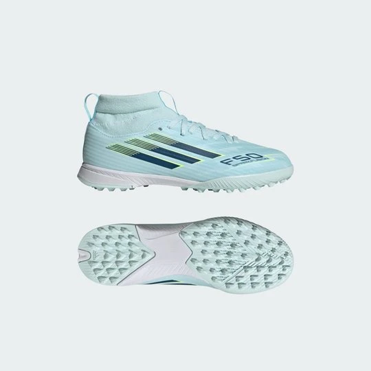 Zdjęcie produktu Buty piłkarskie dziecięce F50 SPARKFUSION LEAGUE Mid Cut Turf Adidas niebieski
