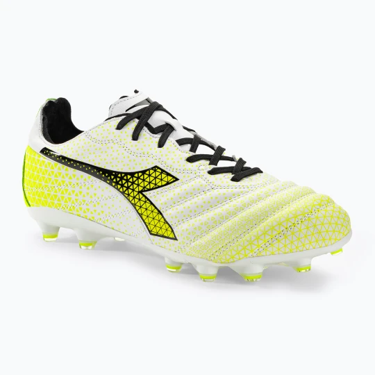 Zdjęcie produktu Buty piłkarskie męskie Diadora Brasil Elite GR LT LP12 white / black / fluo yellow