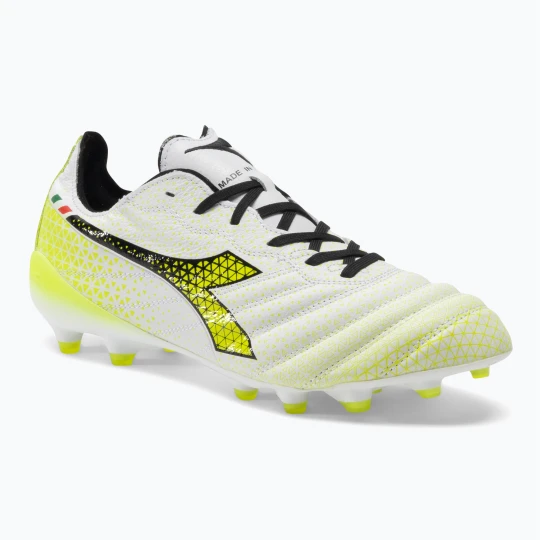 Zdjęcie produktu Buty piłkarskie męskie Diadora Brasil Elite Tech GR ITA LPX white / black / fluo yellow