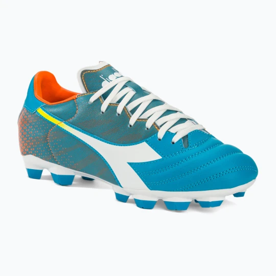 Zdjęcie produktu Buty piłkarskie męskie Diadora Brasil Elite Veloce GR LPU blue fluo / white / orange