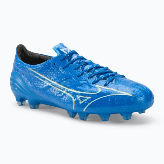 Zdjęcie produktu Buty piłkarskie męskie Mizuno α Japan FG white/laser blue/gold