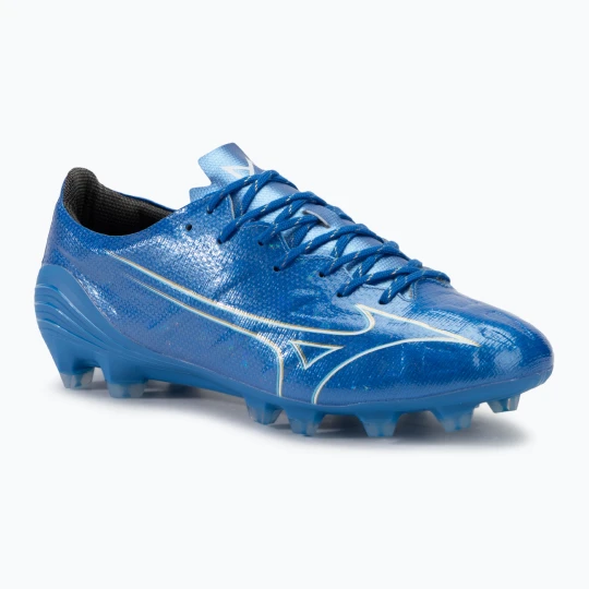 Zdjęcie produktu Buty piłkarskie męskie Mizuno α Pro FG white/laser blue/gold