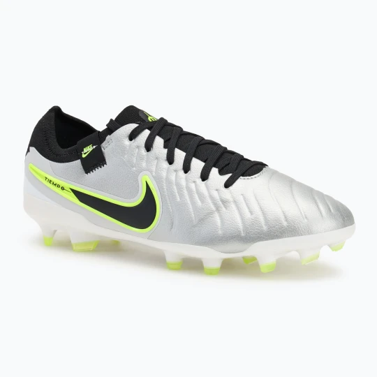 Zdjęcie produktu Buty piłkarskie męskie Nike Tiempo Legend 10 Pro FG metallic silver/volt/black Szary