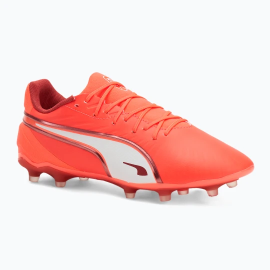 Zdjęcie produktu Buty piłkarskie męskie PUMA King Match FG / AG glowing red / puma white / red fire