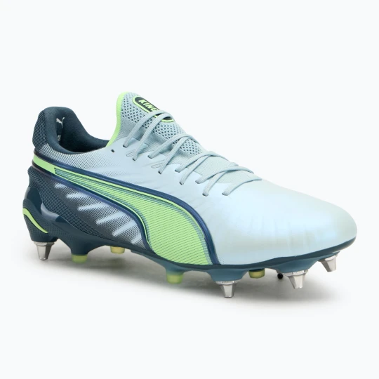 Zdjęcie produktu Buty piłkarskie męskie PUMA King Ultimate MxSG frosted dew / fizzy apple Niebieski