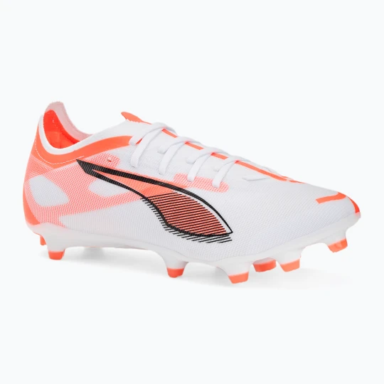 Zdjęcie produktu Buty piłkarskie męskie PUMA Ultra 5 Match FG / AG puma white / puma black / glowing red