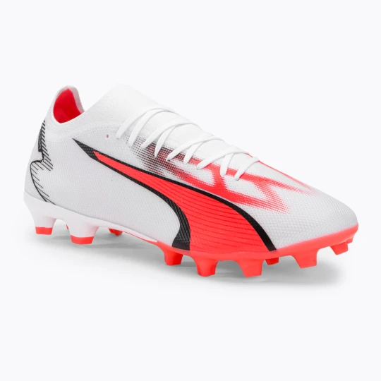 Zdjęcie produktu Buty piłkarskie męskie PUMA Ultra Match FG / AG puma white / puma black / fire orchid