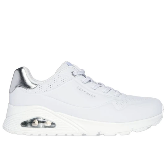 Zdjęcie produktu Buty damskie Skechers Uno Shimmer Away 155196WSL - białe
