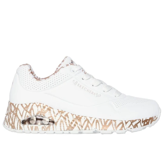 Zdjęcie produktu Buty damskie Skechers x JGoldcrown Uno Loving Love 155506WTRG - białe