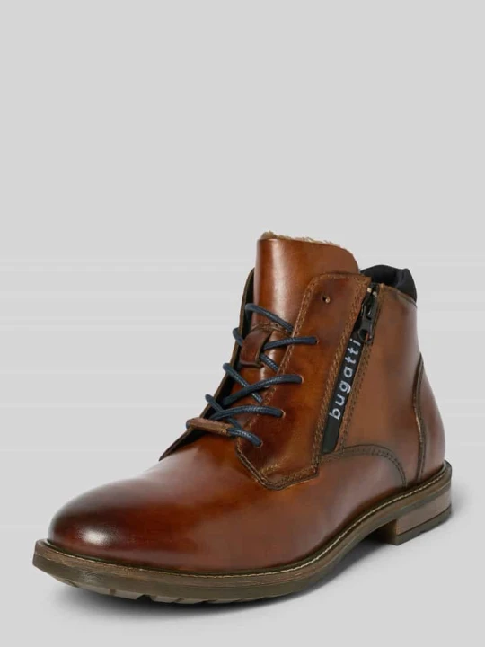 Zdjęcie produktu Buty skórzane model ‘Lobo Comfort’ Bugatti Koniakowy