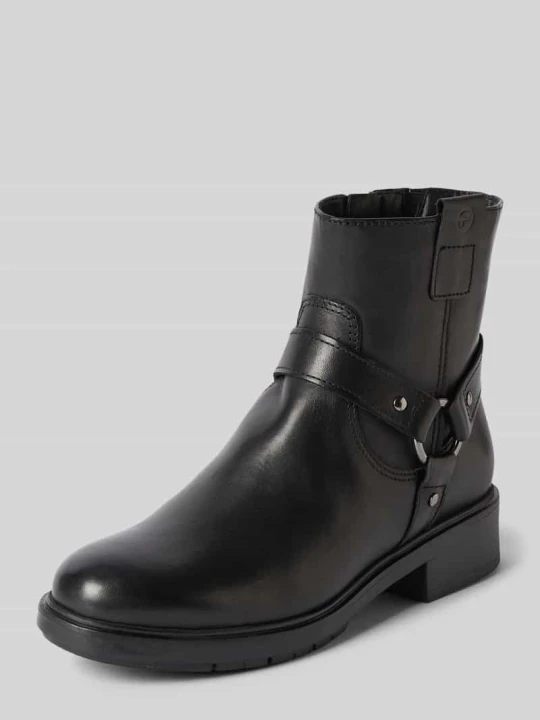 Zdjęcie produktu Buty skórzane z aplikacją Tamaris Czarny
