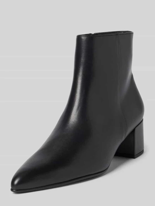 Zdjęcie produktu Buty skórzane za kostkę na słupku HÖGL Czarny