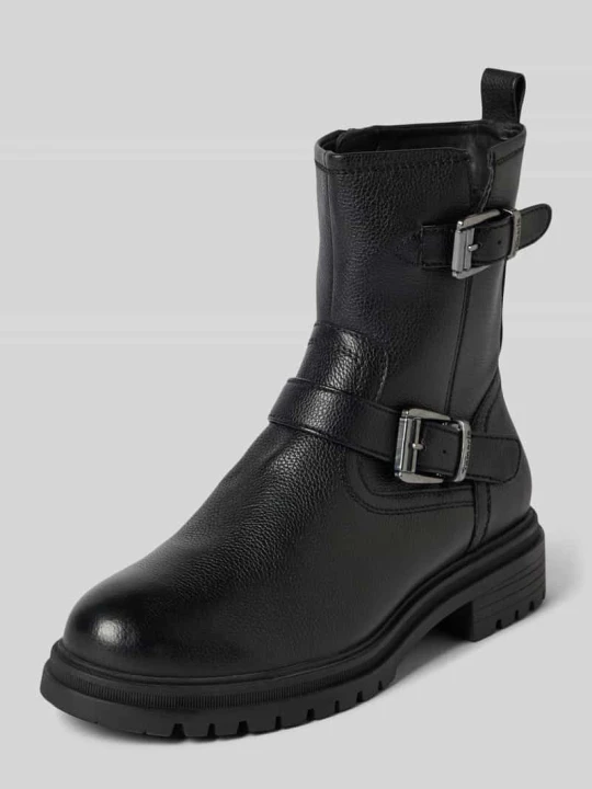 Zdjęcie produktu Buty skórzane ze sprzączką Tamaris Czarny