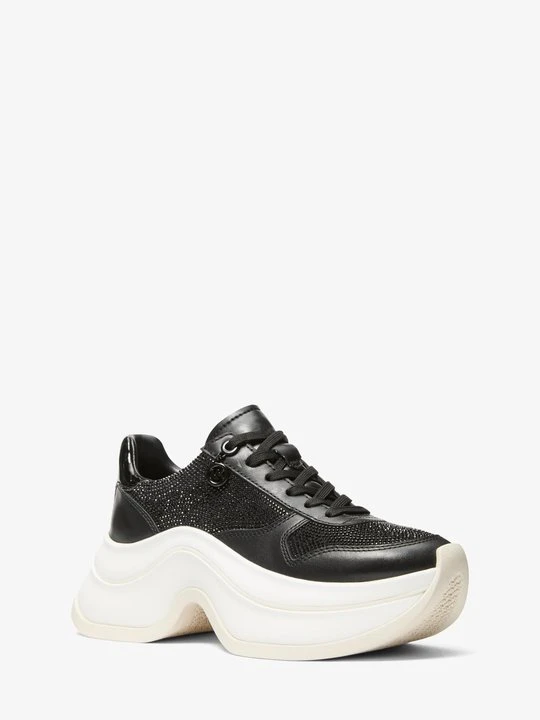 Zdjęcie produktu Buty sportowe Arla z metalicznej skóry Michael Kors CZARNY (Czarny)