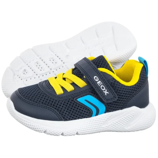 Zdjęcie produktu Buty Sportowe B Sprintye B. C - Mesh+Geobuck Navy / Yellow B454UC 01454 C0657 (GE250-a) Geox