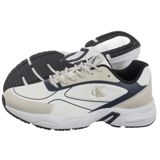 Zdjęcie produktu Buty Sportowe Retro Tennis Low Knit Mix Bright White / Calvin Navy / Silver B YM0YM01310 0LD (CK655-a) Calvin Klein