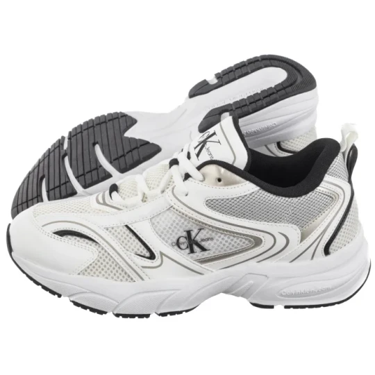 Zdjęcie produktu Buty Sportowe Retro Tennis Mesh Ml Bright White / Black YW0YW01807 01W (CK610-a) Calvin Klein