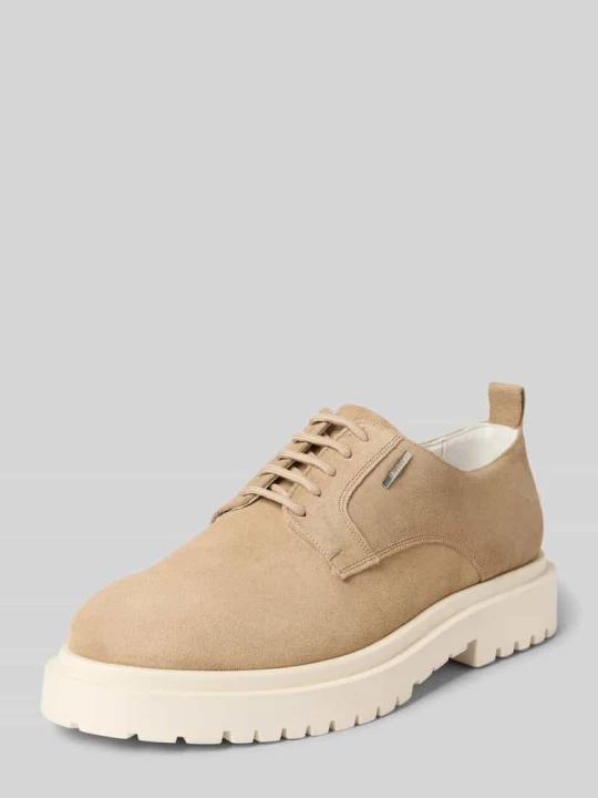 Zdjęcie produktu Buty sznurowane z Detal z logo Model 'RUSSELL' Antony Morato Beżowy