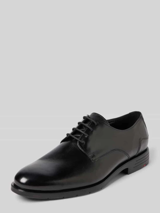 Zdjęcie produktu Buty sznurowane z gładką podeszwą model ‘Ezy’ Lloyd Czarny