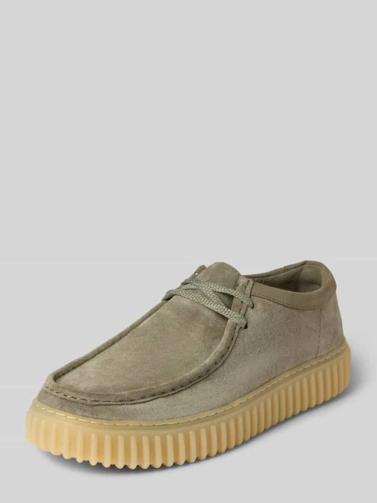 Zdjęcie produktu Buty sznurowane z gumową podeszwą model ‘Torhill’ Clarks Limonkowy
