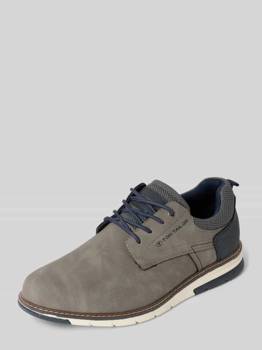 Zdjęcie produktu buty sznurowane z nadrukiem z logo Tom Tailor Średnioszary