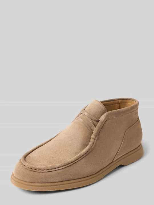 Zdjęcie produktu Buty sznurowane z naturalnej skóry bydlęcej Boss Beżowy