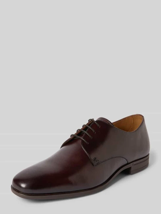Zdjęcie produktu Buty sznurowane ze skóry bydlęcej nappa z gumową podeszwą Roy Robson Ciemnobrązowy