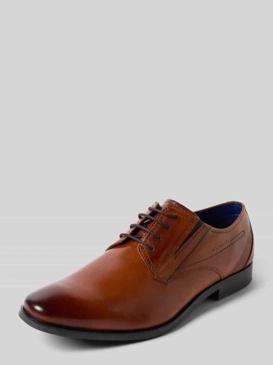Zdjęcie produktu Buty sznurowane ze skóry model ‘Savio Evo’ Bugatti Koniakowy
