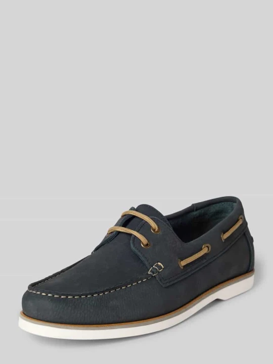 Zdjęcie produktu Buty sznurowane z naturalnej skóry Model 'NADAL 2C' Marc O'Polo Granatowy