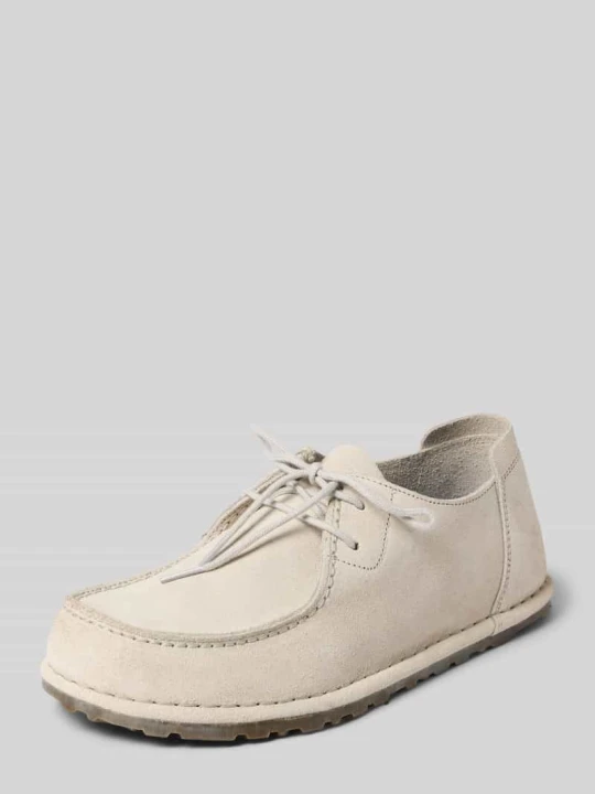 Zdjęcie produktu Buty sznurowane ze skóry welurowej model 'UTTI LACE' Birkenstock Złamany biały