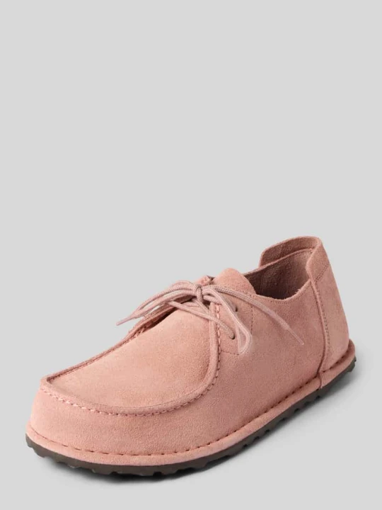 Zdjęcie produktu Buty sznurowane ze skóry z płaską podeszwą Birkenstock Brudnoróżowy