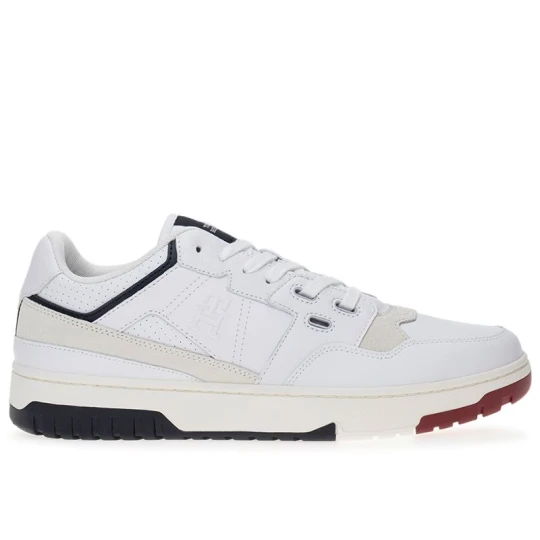 Zdjęcie produktu Buty męskie Tommy Hilfiger Basket Street Mix FM0FM04970-YBS - białe