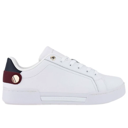 Zdjęcie produktu Buty Tommy Hilfiger Button Detail Court FW0FW06733-YBR - białe
