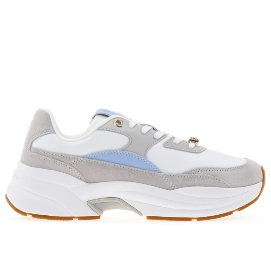 Zdjęcie produktu Buty damskie Tommy Hilfiger Chunky Feminine Runner Hardware FW0FW07703-PQT - biało-szare