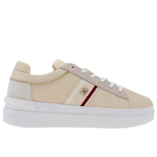Zdjęcie produktu Buty Tommy Hilfiger Corp Webbing Court Sneaker FW0FW07387-AA8 - beżowe