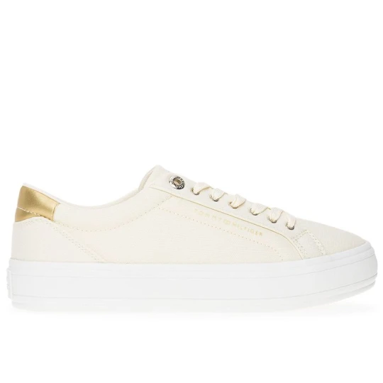 Zdjęcie produktu Buty damskie Tommy Hilfiger Essential Vulc Canvas FW0FW07682-AEF - beżowe