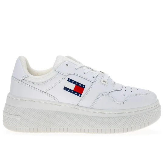 Zdjęcie produktu Buty damskie Tommy Jeans TJW Retro Basket Flatform Ess EN0EN02506-YBS - białe Tommy Hilfiger