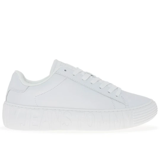 Zdjęcie produktu Buty damskie Tommy Jeans Leather Cupsole Ess EN0EN02507-YBS - białe Tommy Hilfiger
