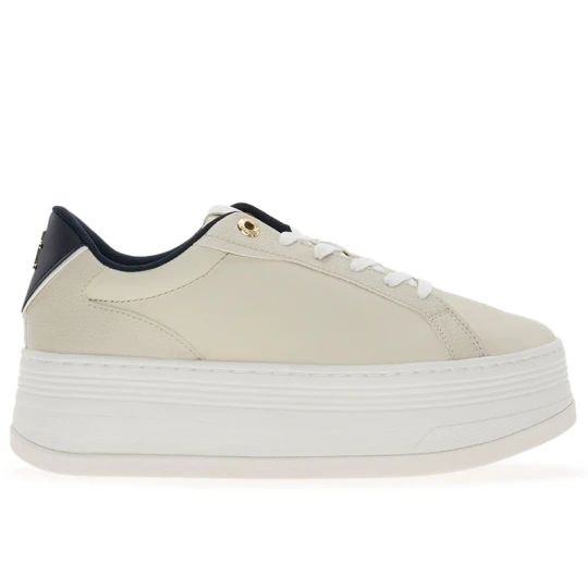 Zdjęcie produktu Buty damskie Tommy Jeans Platform Sneaker Triangle FW0FW08115-ACG - beżowe Tommy Hilfiger
