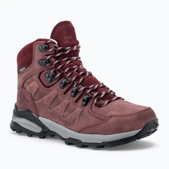 Zdjęcie produktu Buty trekkingowe damskie Jack Wolfskin Refugio Prime Texapore Mid dark maroon Różowy