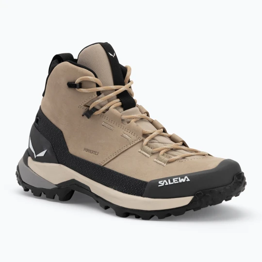 Zdjęcie produktu Buty trekkingowe damskie Salewa Puez Leather Mid Ptx quicksand / onyx Beżowy