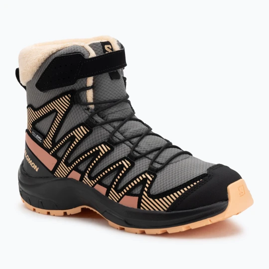 Zdjęcie produktu Buty trekkingowe dziecięce Salomon XA Pro V8 Winter CSWP pewter / black / peach fuzz Szary