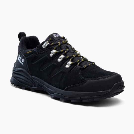 Zdjęcie produktu Buty trekkingowe męskie Jack Wolfskin Refugio Texapore Low phantom / burly yellow xt Czarny
