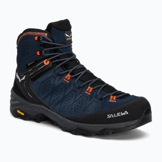 Zdjęcie produktu Buty trekkingowe męskie Salewa Alp Trainer 2 Mid GTX dark denim / fluo orange Granatowy