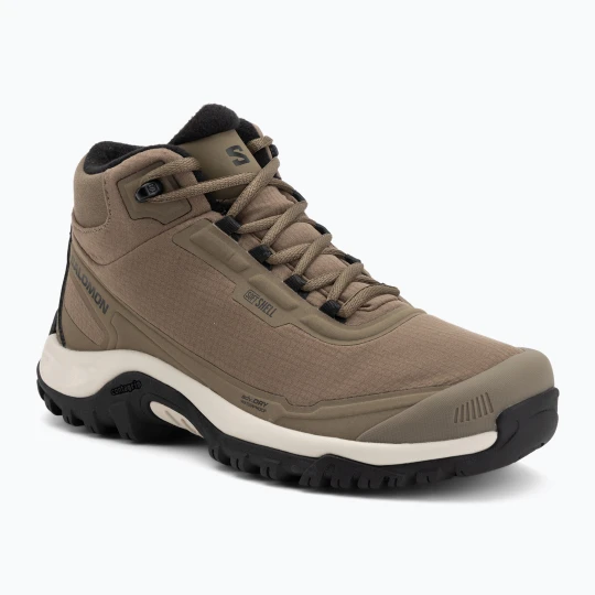 Zdjęcie produktu Buty trekkingowe męskie Salomon Shelter WP stone gray / black / rainy day Zielony